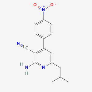 molecular formula C16H16N4O2 B5631022 2-amino-6-isobutyl-4-(4-nitrophenyl)nicotinonitrile 