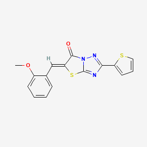 molecular formula C16H11N3O2S2 B5631049 5-(2-methoxybenzylidene)-2-(2-thienyl)[1,3]thiazolo[3,2-b][1,2,4]triazol-6(5H)-one 