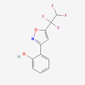 molecular formula C11H7F4NO2 B5631051 2-[5-(1,1,2,2-tetrafluoroethyl)-3-isoxazolyl]phenol 