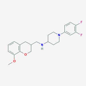 molecular formula C22H26F2N2O2 B5631088 1-(3,4-difluorophenyl)-N-[(8-methoxy-3,4-dihydro-2H-chromen-3-yl)methyl]piperidin-4-amine 