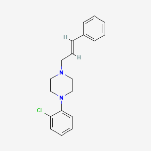 molecular formula C19H21ClN2 B5631097 1-(2-chlorophenyl)-4-(3-phenyl-2-propen-1-yl)piperazine 