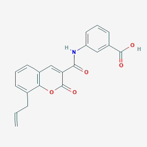 molecular formula C20H15NO5 B5631105 3-{[(8-allyl-2-oxo-2H-chromen-3-yl)carbonyl]amino}benzoic acid 