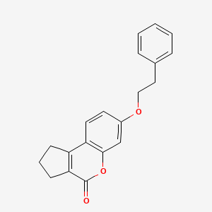 molecular formula C20H18O3 B5631111 7-(2-phenylethoxy)-2,3-dihydrocyclopenta[c]chromen-4(1H)-one 