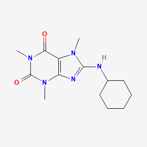 molecular formula C14H21N5O2 B5631135 8-(cyclohexylamino)-1,3,7-trimethyl-3,7-dihydro-1H-purine-2,6-dione 