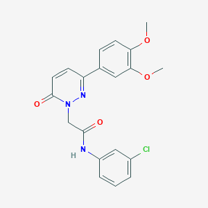molecular formula C20H18ClN3O4 B5631140 N-(3-chlorophenyl)-2-[3-(3,4-dimethoxyphenyl)-6-oxo-1(6H)-pyridazinyl]acetamide 