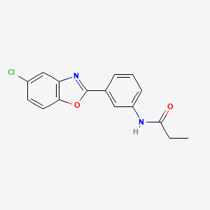 molecular formula C16H13ClN2O2 B5631154 N-[3-(5-chloro-1,3-benzoxazol-2-yl)phenyl]propanamide 