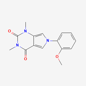 molecular formula C15H15N3O3 B5631178 6-(2-methoxyphenyl)-1,3-dimethyl-1H-pyrrolo[3,4-d]pyrimidine-2,4(3H,6H)-dione 