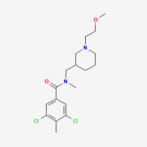 molecular formula C18H26Cl2N2O2 B5631201 3,5-dichloro-N-{[1-(2-methoxyethyl)-3-piperidinyl]methyl}-N,4-dimethylbenzamide 