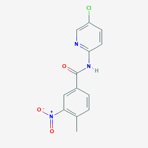 molecular formula C13H10ClN3O3 B5631208 N-(5-chloro-2-pyridinyl)-4-methyl-3-nitrobenzamide 