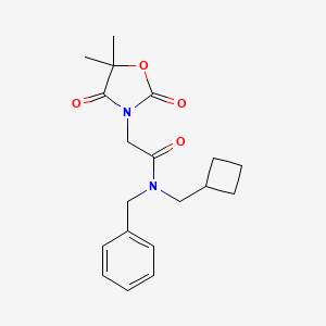 molecular formula C19H24N2O4 B5631215 N-benzyl-N-(cyclobutylmethyl)-2-(5,5-dimethyl-2,4-dioxo-1,3-oxazolidin-3-yl)acetamide 