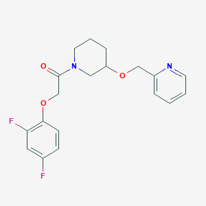 molecular formula C19H20F2N2O3 B5631234 2-[({1-[(2,4-difluorophenoxy)acetyl]-3-piperidinyl}oxy)methyl]pyridine 