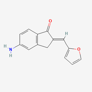 molecular formula C14H11NO2 B5631240 5-amino-2-(2-furylmethylene)-1-indanone 