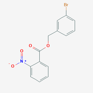 molecular formula C14H10BrNO4 B5631247 3-bromobenzyl 2-nitrobenzoate 