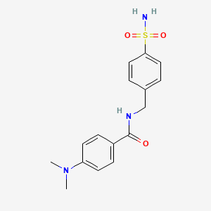 molecular formula C16H19N3O3S B5631258 N-[4-(aminosulfonyl)benzyl]-4-(dimethylamino)benzamide 