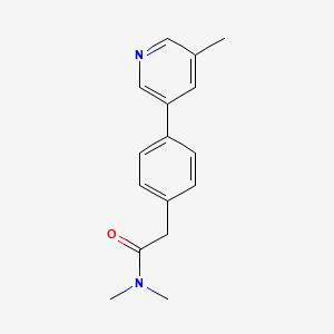 molecular formula C16H18N2O B5631265 N,N-dimethyl-2-[4-(5-methylpyridin-3-yl)phenyl]acetamide 