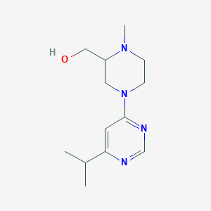 molecular formula C13H22N4O B5631270 [4-(6-isopropylpyrimidin-4-yl)-1-methylpiperazin-2-yl]methanol 