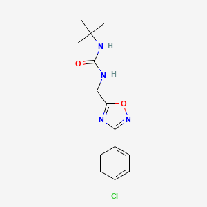 molecular formula C14H17ClN4O2 B5631274 N-(tert-butyl)-N'-{[3-(4-chlorophenyl)-1,2,4-oxadiazol-5-yl]methyl}urea 
