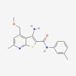 molecular formula C18H19N3O2S B5631289 3-amino-4-(methoxymethyl)-6-methyl-N-(3-methylphenyl)thieno[2,3-b]pyridine-2-carboxamide 