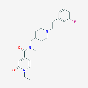 molecular formula C23H30FN3O2 B5631311 1-ethyl-N-({1-[2-(3-fluorophenyl)ethyl]piperidin-4-yl}methyl)-N-methyl-2-oxo-1,2-dihydropyridine-4-carboxamide 