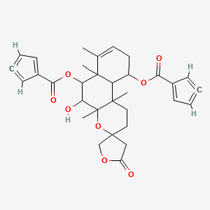 molecular formula C32H34O8 B563132 6-O-Nicotinoylscutebarbatine G CAS No. 1206805-30-2