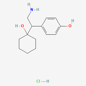 molecular formula C14H22ClNO2 B563134 D,L-N,N-二去甲基-O-去甲基文拉法辛盐酸盐 CAS No. 135308-76-8