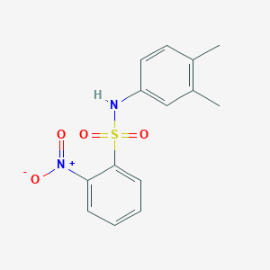 molecular formula C14H14N2O4S B5631345 N-(3,4-二甲苯基)-2-硝基苯磺酰胺 