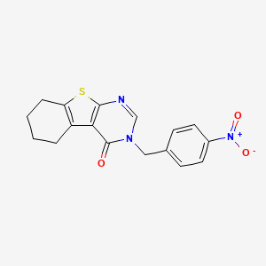 molecular formula C17H15N3O3S B5631401 3-(4-nitrobenzyl)-5,6,7,8-tetrahydro[1]benzothieno[2,3-d]pyrimidin-4(3H)-one 