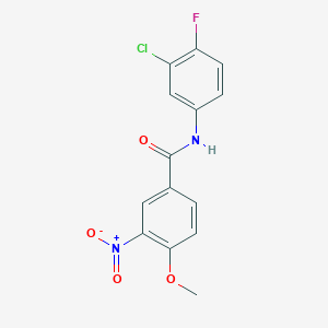 N-(3-chloro-4-fluorophenyl)-4-methoxy-3-nitrobenzamide
