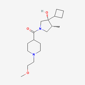 molecular formula C18H32N2O3 B5631439 (3R*,4R*)-3-cyclobutyl-1-{[1-(2-methoxyethyl)-4-piperidinyl]carbonyl}-4-methyl-3-pyrrolidinol 