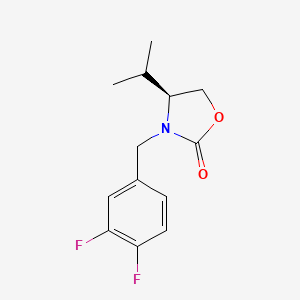 molecular formula C13H15F2NO2 B5631444 (4S)-3-(3,4-difluorobenzyl)-4-isopropyl-1,3-oxazolidin-2-one 