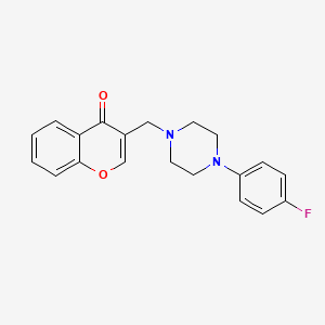 molecular formula C20H19FN2O2 B5631453 3-{[4-(4-fluorophenyl)-1-piperazinyl]methyl}-4H-chromen-4-one 