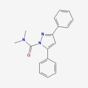 molecular formula C18H17N3O B5631477 N,N-dimethyl-3,5-diphenyl-1H-pyrazole-1-carboxamide 