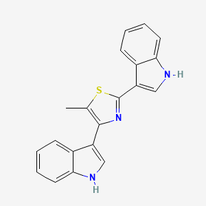 molecular formula C20H15N3S B5631481 3,3'-(5-methyl-1,3-thiazole-2,4-diyl)bis-1H-indole 