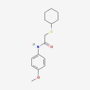 molecular formula C15H21NO2S B5631498 2-(cyclohexylthio)-N-(4-methoxyphenyl)acetamide 