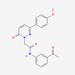 molecular formula C21H19N3O4 B5631523 N-(3-acetylphenyl)-2-[3-(4-methoxyphenyl)-6-oxo-1(6H)-pyridazinyl]acetamide 