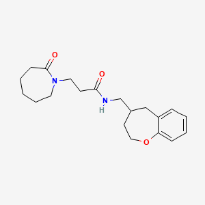molecular formula C20H28N2O3 B5631536 3-(2-oxoazepan-1-yl)-N-(2,3,4,5-tetrahydro-1-benzoxepin-4-ylmethyl)propanamide 