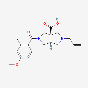 molecular formula C19H24N2O4 B5631567 (3aR*,6aR*)-2-allyl-5-(4-methoxy-2-methylbenzoyl)hexahydropyrrolo[3,4-c]pyrrole-3a(1H)-carboxylic acid 