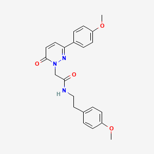 molecular formula C22H23N3O4 B5631576 N-[2-(4-methoxyphenyl)ethyl]-2-[3-(4-methoxyphenyl)-6-oxo-1(6H)-pyridazinyl]acetamide 