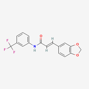 molecular formula C17H12F3NO3 B5631578 3-(1,3-benzodioxol-5-yl)-N-[3-(trifluoromethyl)phenyl]acrylamide 