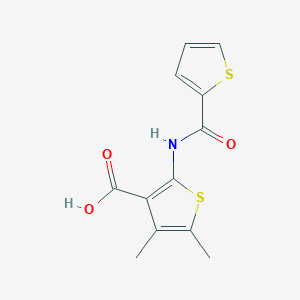 molecular formula C12H11NO3S2 B5631609 4,5-dimethyl-2-[(2-thienylcarbonyl)amino]-3-thiophenecarboxylic acid 