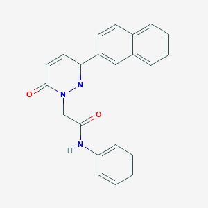 molecular formula C22H17N3O2 B5631614 2-[3-(2-naphthyl)-6-oxo-1(6H)-pyridazinyl]-N-phenylacetamide 
