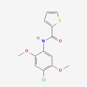 molecular formula C13H12ClNO3S B5631634 N-(4-chloro-2,5-dimethoxyphenyl)-2-thiophenecarboxamide 