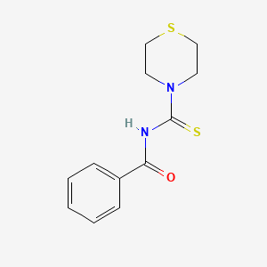 molecular formula C12H14N2OS2 B5631646 N-(4-thiomorpholinylcarbonothioyl)benzamide 