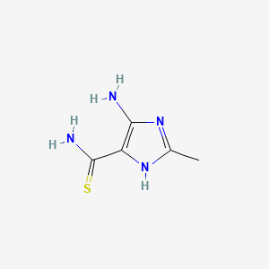 molecular formula C5H8N4S B563166 4-Amino-2-methyl-1H-imidazole-5-carbothioamide CAS No. 108513-29-7