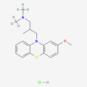 molecular formula C19H25ClN2OS B563168 rac Methotrimeprazine-d6 Hydrochloride CAS No. 1189734-21-1