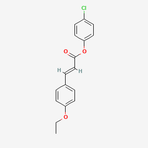 molecular formula C17H15ClO3 B5631697 4-chlorophenyl 3-(4-ethoxyphenyl)acrylate 