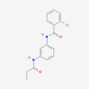 molecular formula C16H15ClN2O2 B5631702 2-chloro-N-[3-(propionylamino)phenyl]benzamide 