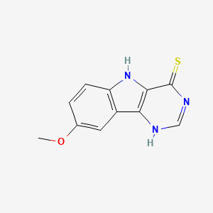 molecular formula C11H9N3OS B5631729 8-甲氧基-5H-嘧啶并[5,4-b]吲哚-4-硫醇 