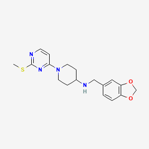 molecular formula C18H22N4O2S B5631731 N-(1,3-benzodioxol-5-ylmethyl)-1-[2-(methylthio)pyrimidin-4-yl]piperidin-4-amine 