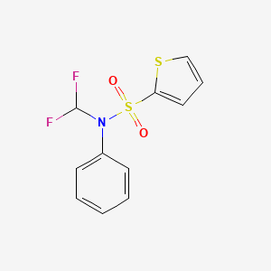 molecular formula C11H9F2NO2S2 B5631786 N-(difluoromethyl)-N-phenyl-2-thiophenesulfonamide 